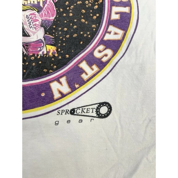 Vtg 90s Motocross Shirt Dirt Warrior Sand Blast’n Large Sprocket Gear Cook ‘93 - Picture 4 of 15